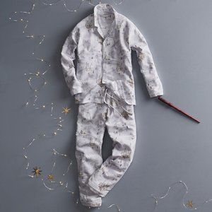 Harry Potter Snow Scene Organic Loose Fit Flannel Pajama Set